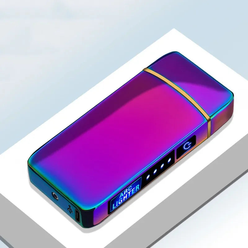 Portable Waterproof Dual Flame Lighter with Rechargeable USB