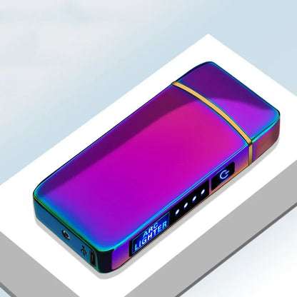 Portable Waterproof Dual Flame Lighter with Rechargeable USB