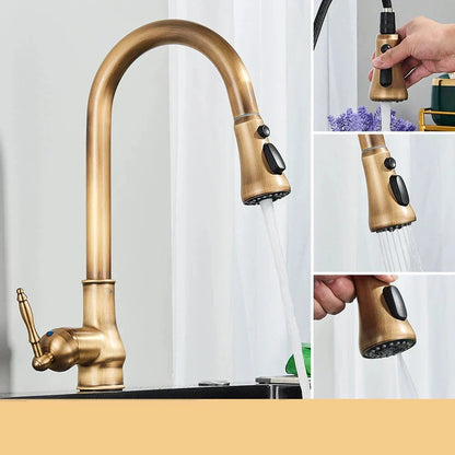 Traditional Bronze Kitchen Sink Faucet