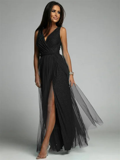 Elegant See Through Mesh Dress