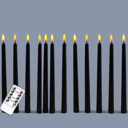 Spooky Battery Operated Black LED Candles