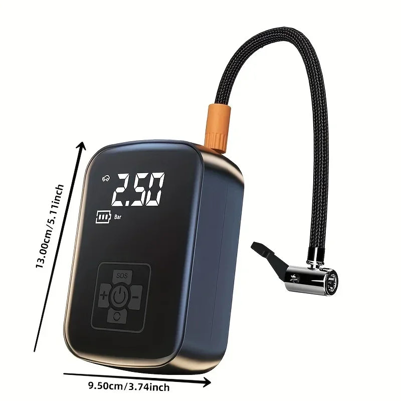 Compact Car Air Compressor – Wireless 150PSI Tire Pump - Glamry