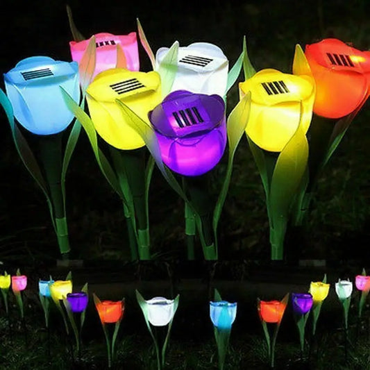 Colorful Solar Powered Garden Lights - Glamry