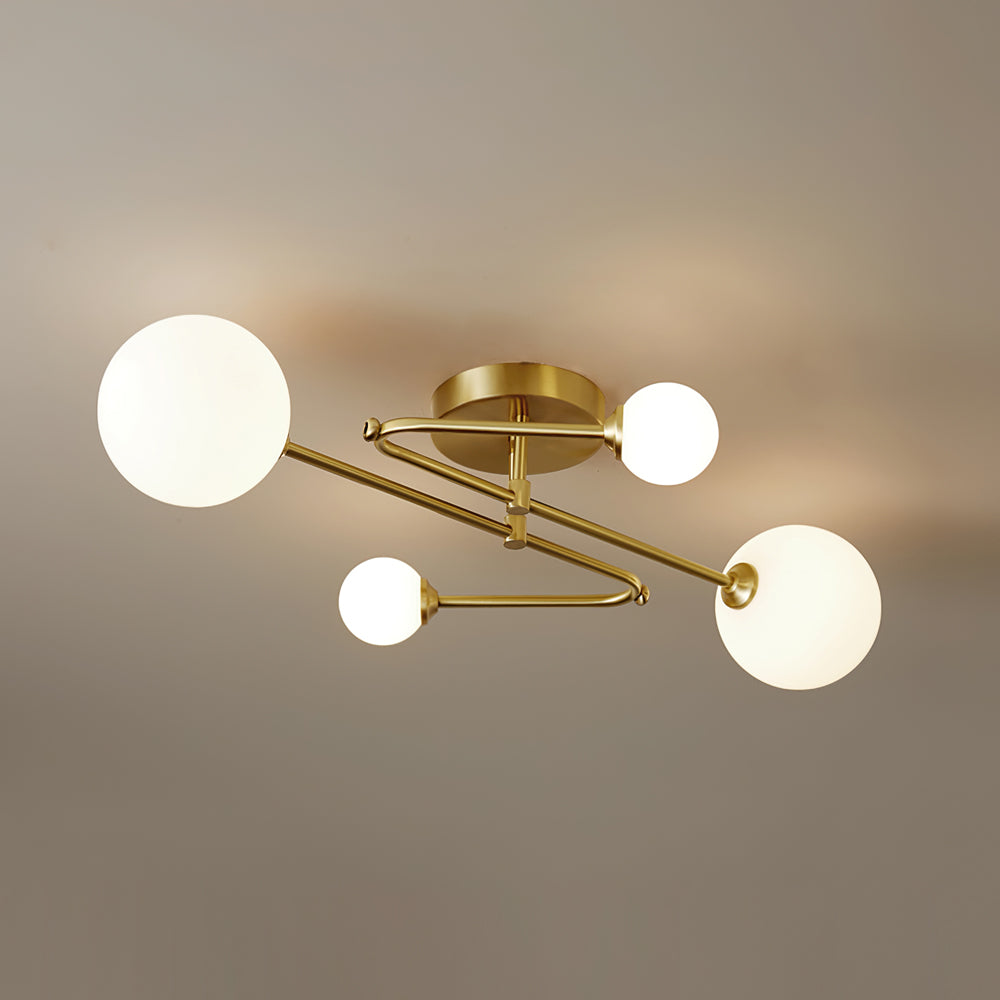 Stunning Globe Ceiling Lamp with Soft Light