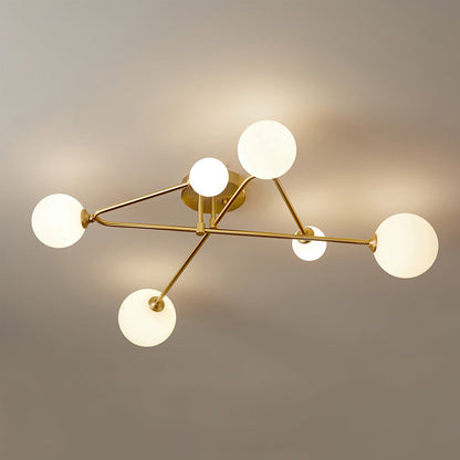 Stunning Globe Ceiling Lamp with Soft Light