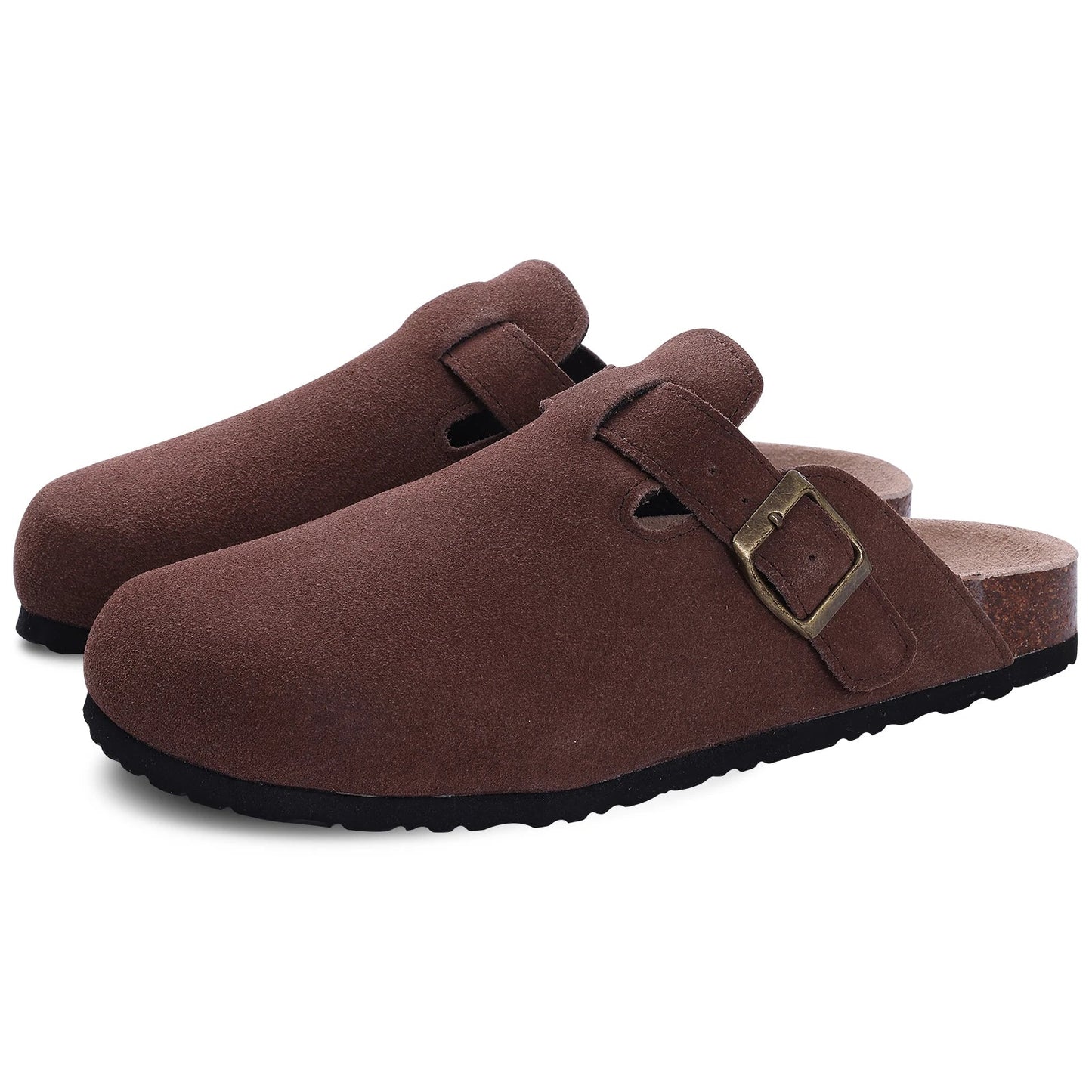 Comfortable Brown Suede Slip On Shoes for Women - Glamry