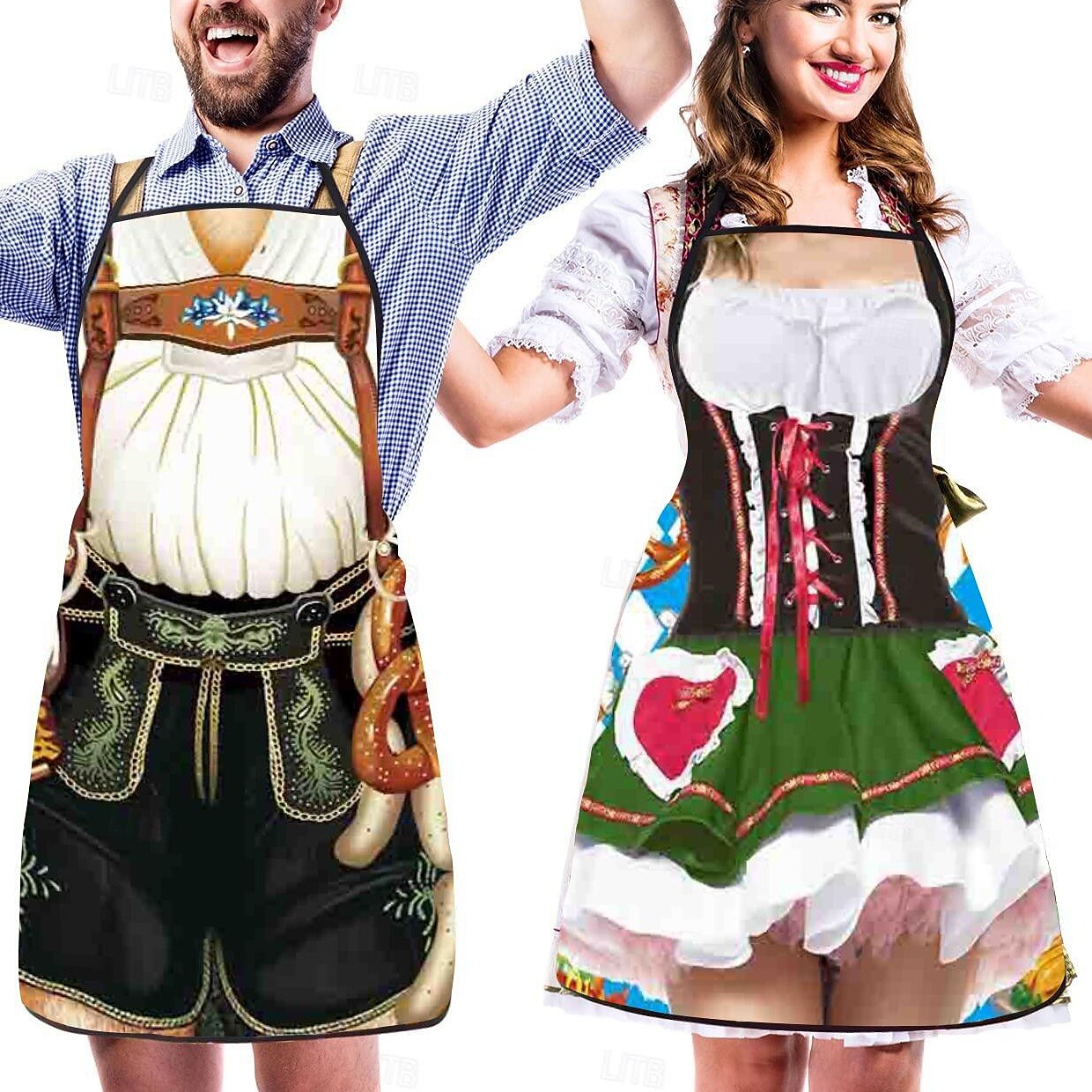 Fun Oktoberfest Aprons for Him and Her - Glamry