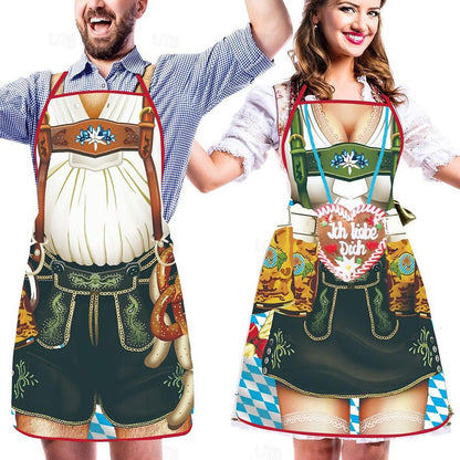 Fun Oktoberfest Aprons for Him and Her