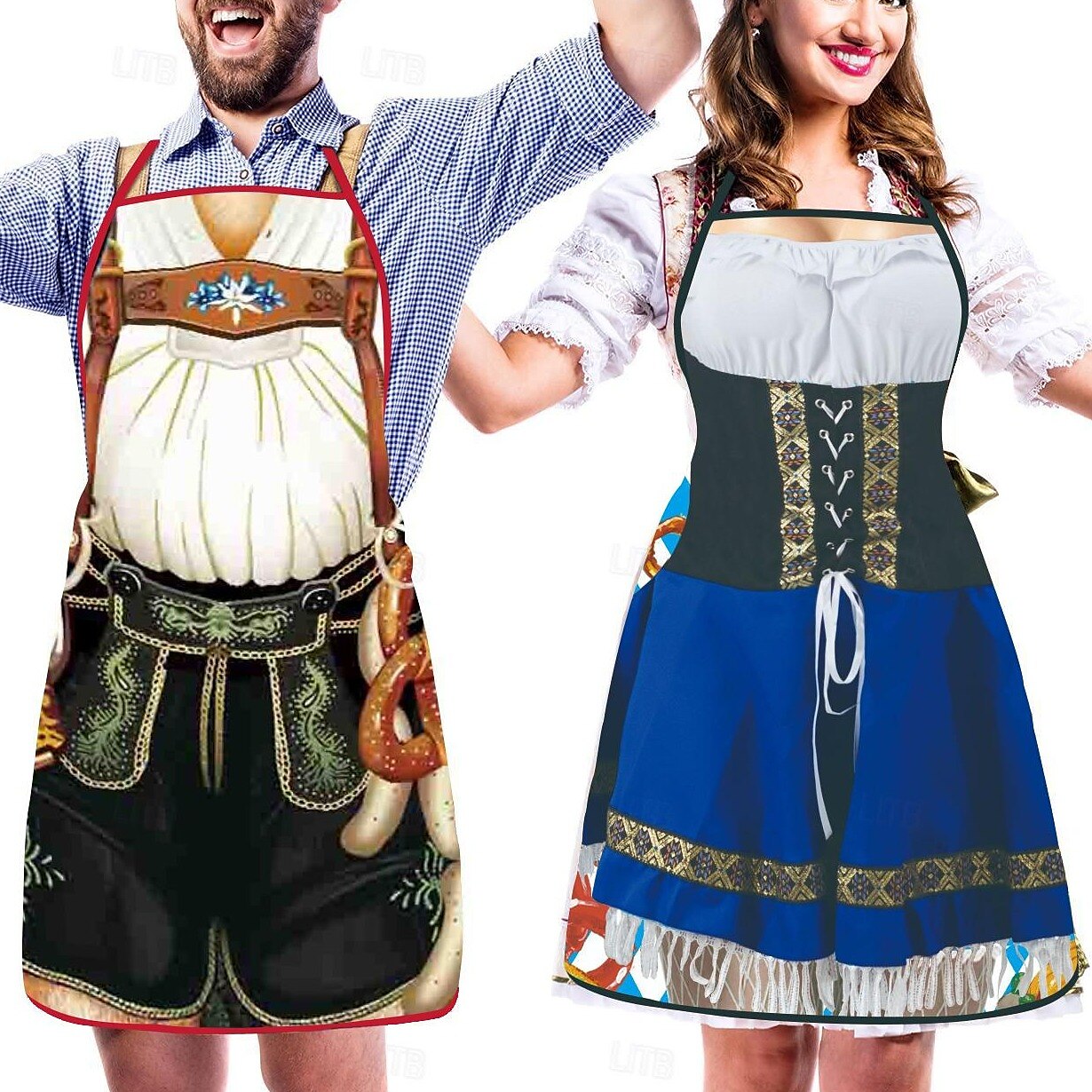 Fun Oktoberfest Aprons for Him and Her
