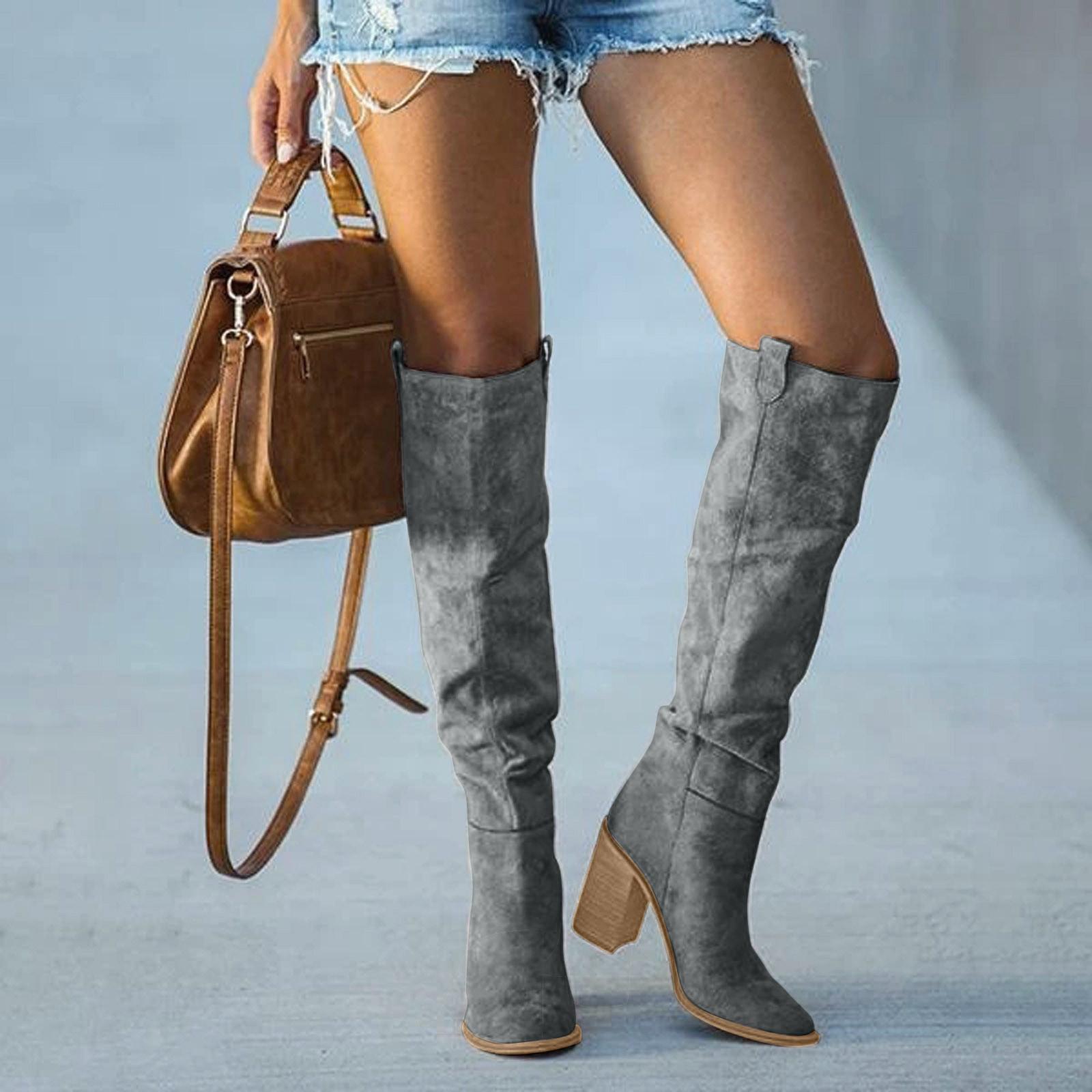 Fashionable Gray Ankle Boots - Chic Country Style - Glamry