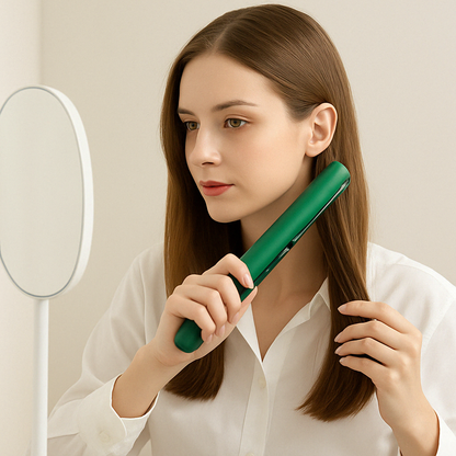 Compact Travel Hair Straightener – Slim Ceramic Styling Iron - Glamry