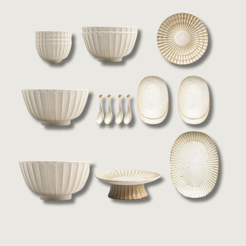Classic 21-Piece White Dinnerware Set - Glamry