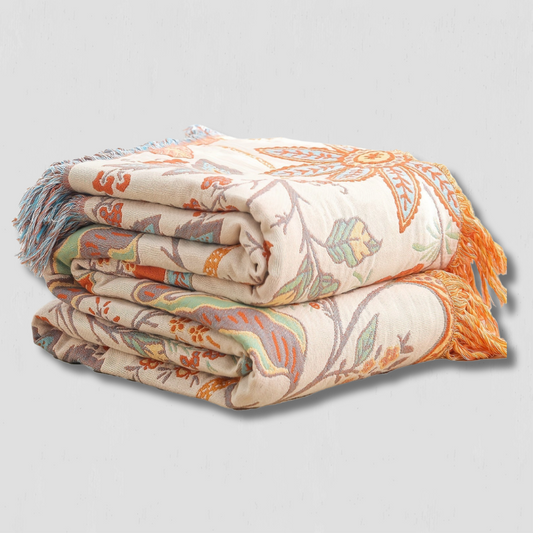 Colorful Fringe Decorative Throw Blanket - Glamry