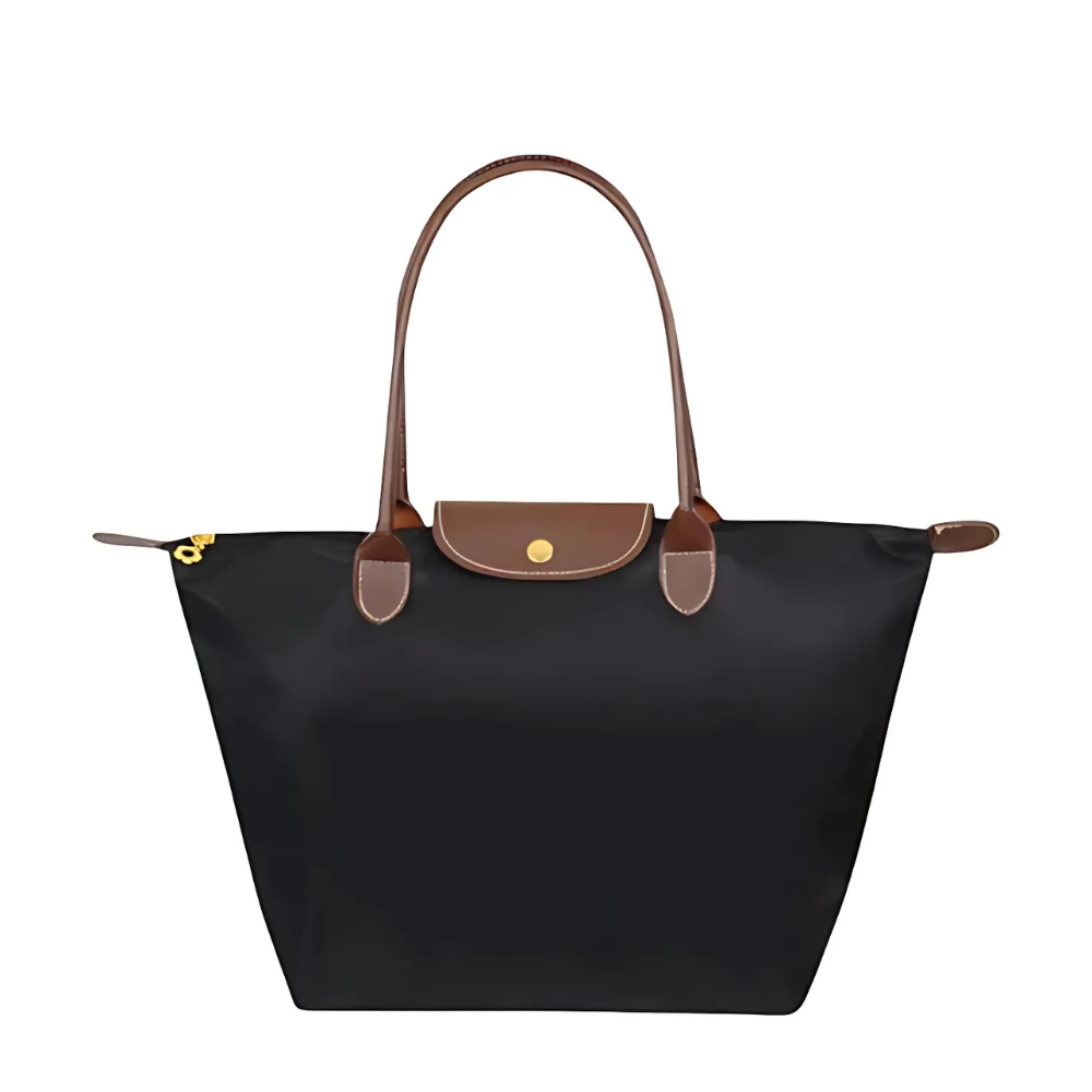 Luxury PU Leather Tote Bag - Gold Detailing - Glamry