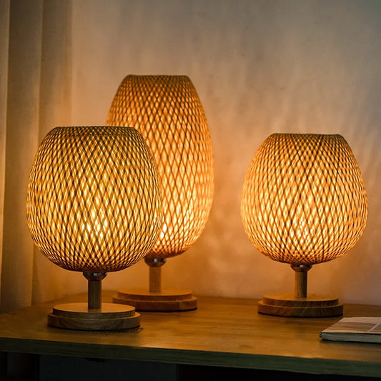 Natural Bamboo Desk Lamp - Glamry
