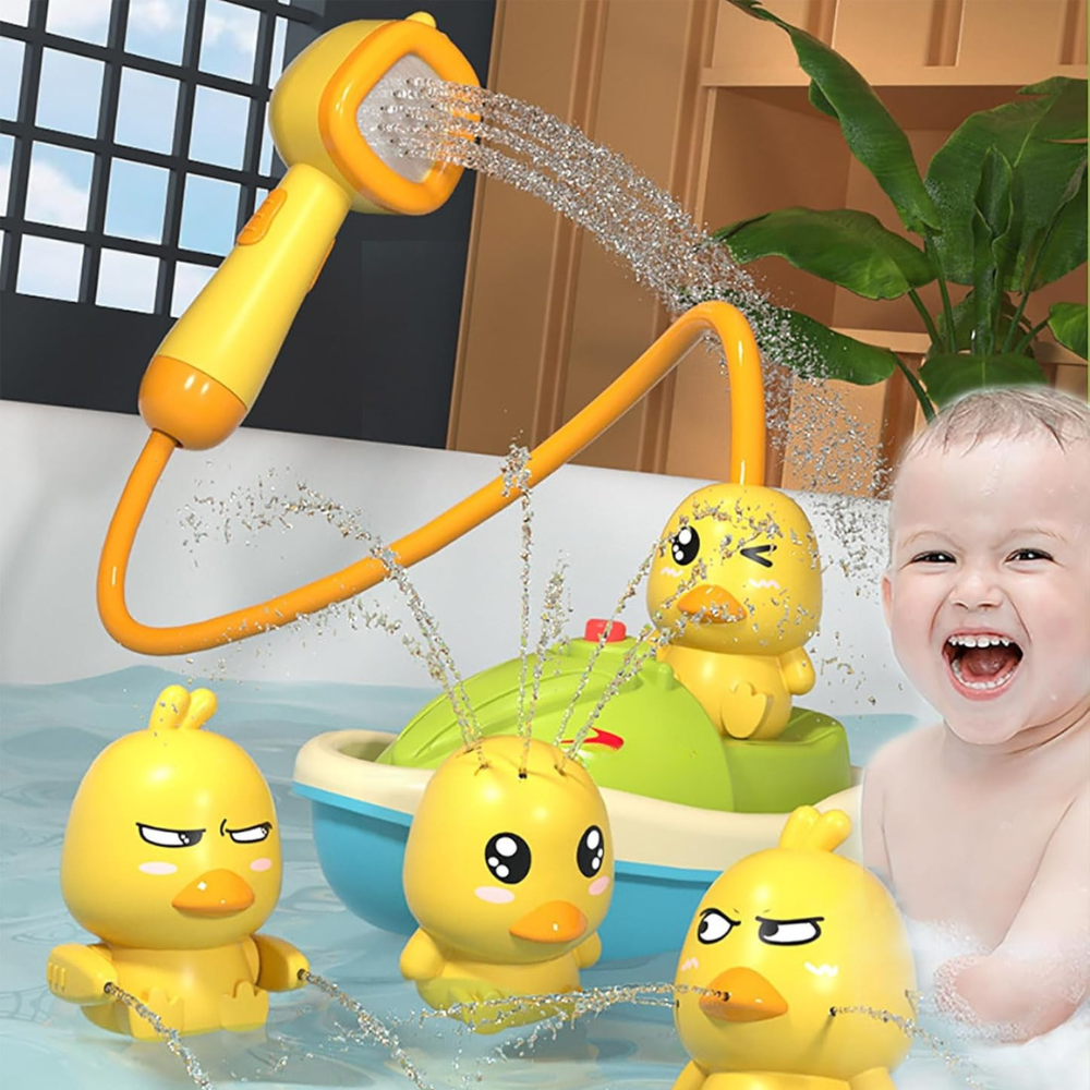 Colorful Kids Bath Toys with Squirt Toys and Spray Nozzle - Glamry