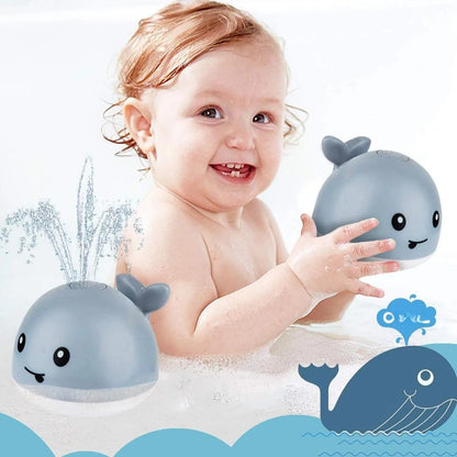 Colorful Whale Bath Toy with Fountain & LED Spray