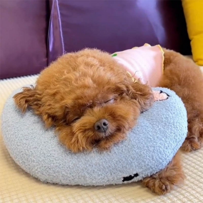 Plush Dog Bed with Calming Supportive Cushion Design