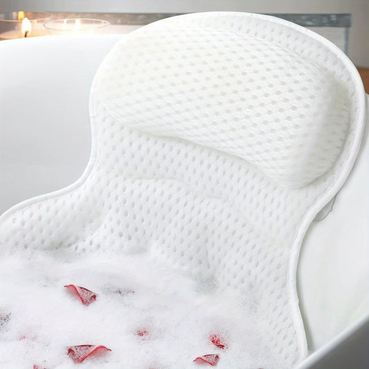 Comfortable Mesh Bath Pillow for Neck Support - Glamry
