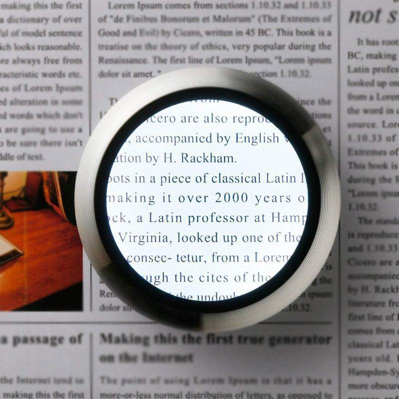 Bright LED Magnifying Glass for Reading and Crafts - Glamry