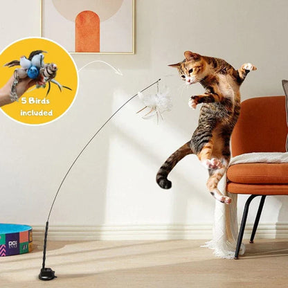Fun Feather Teaser Cat Toy with Realistic Motion - Glamry