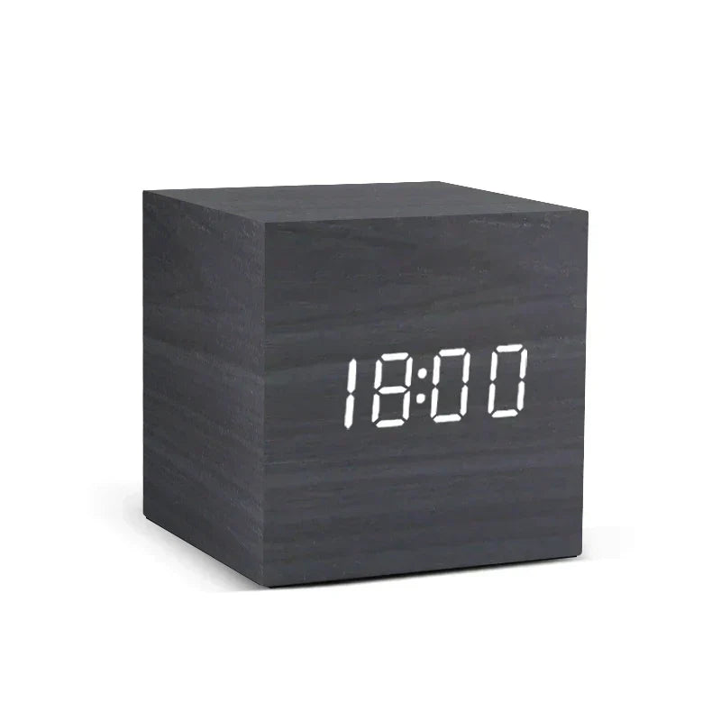 Sleek Digital Alarm Clock with Temperature Display