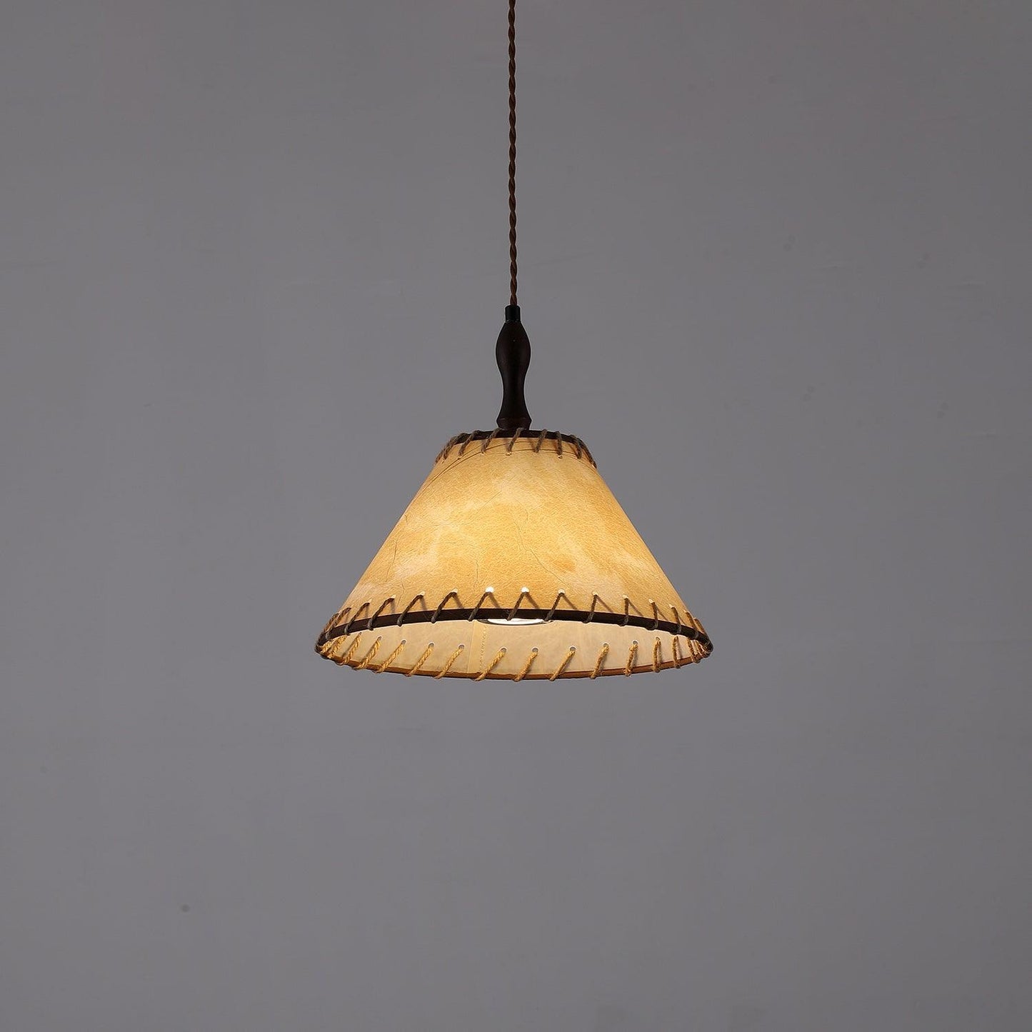 Rustic Wooden Pendant Lamp