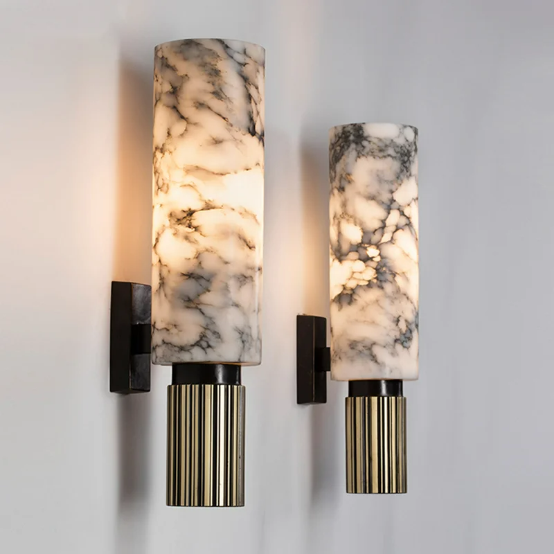 Elegant White Marble Wall Light - Glamry