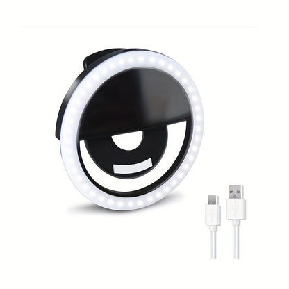 Portable Rechargeable LED Ring Light for Phone