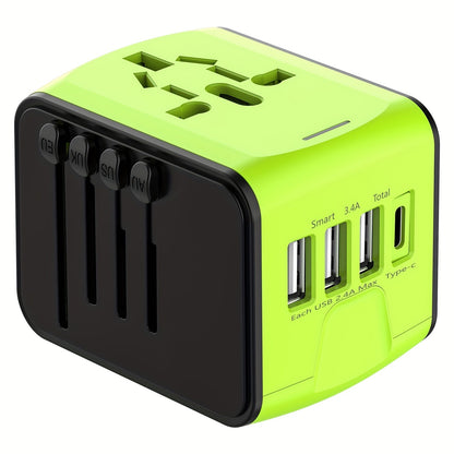 Global Travel Charger with 4 USB and Type C