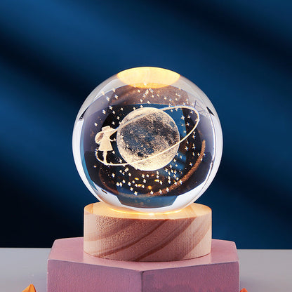 Colorful Crystal Bedroom Night Lamp