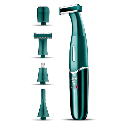 Compact 4-in-1 Bikini Trimmer in Mint Green - Glamry