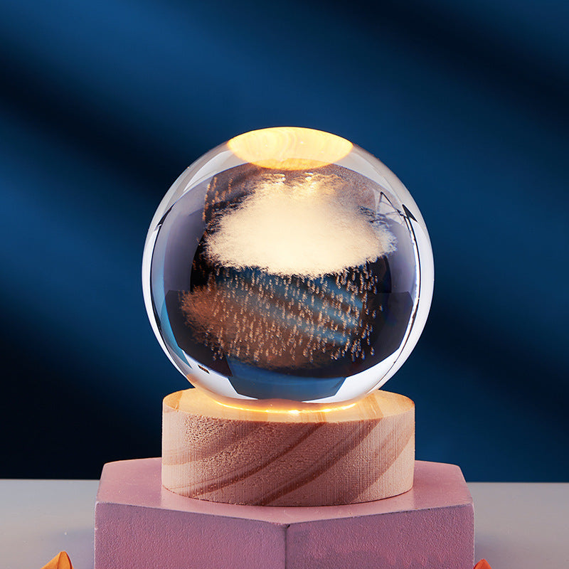 Colorful Crystal Bedroom Night Lamp