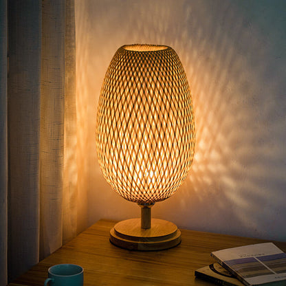 Vintage Bamboo Desk Lamp