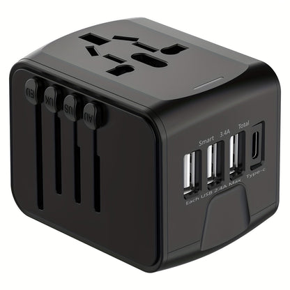 Global Travel Charger with 4 USB and Type C