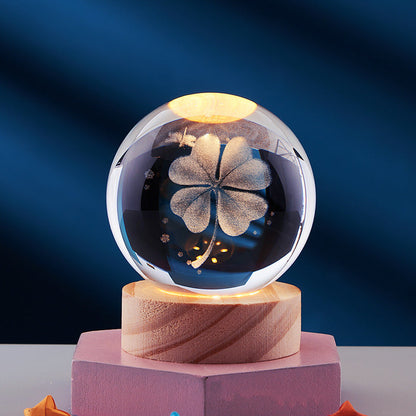Colorful Crystal Bedroom Night Lamp