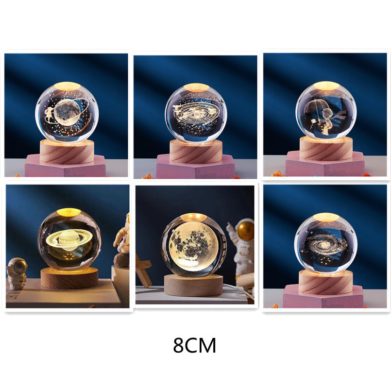 Glowing Orb – Modern 3D Table Lamp