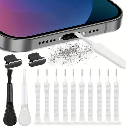 Portable Device Cleaning Set with Brushes and Tips - Glamry