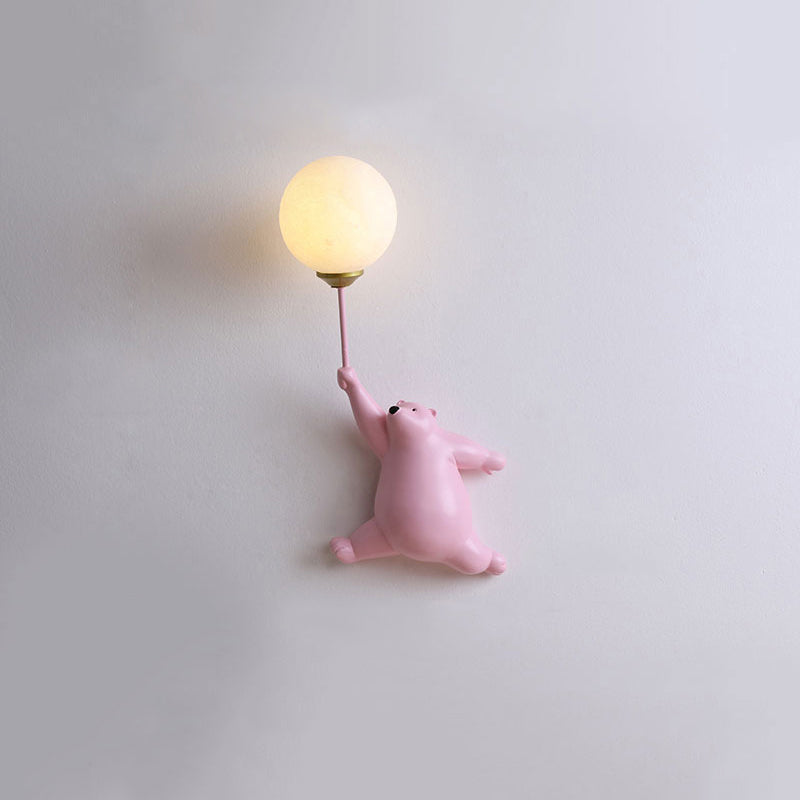 Colorful Kids LED Wall Light in Resin and Acrylic