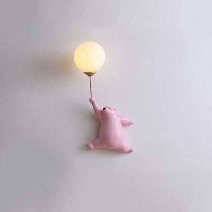Colorful Kids LED Wall Light in Resin and Acrylic