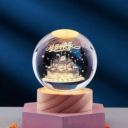 Colorful Crystal Bedroom Night Lamp