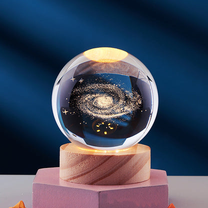 Colorful Crystal Bedroom Night Lamp