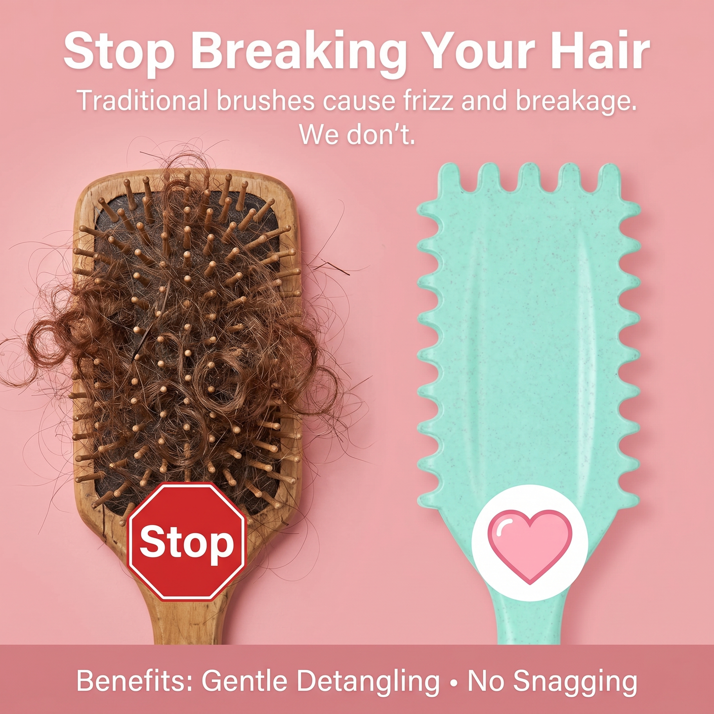 3-in-1 Detangling & Styling Brush for Perfect Frizz-Free Curls