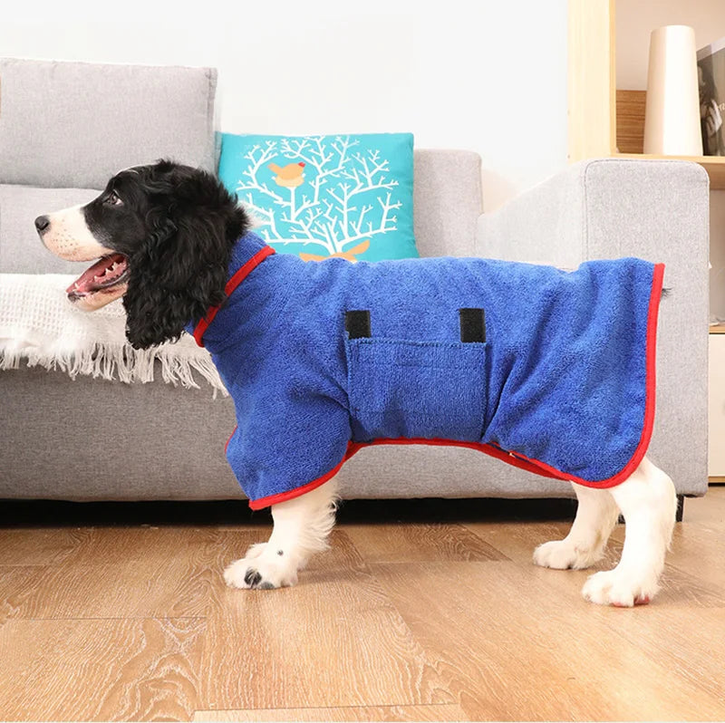 Cozy Pet Robe for Dogs - Soft Quick-Dry Dog Bathrobe - Glamry