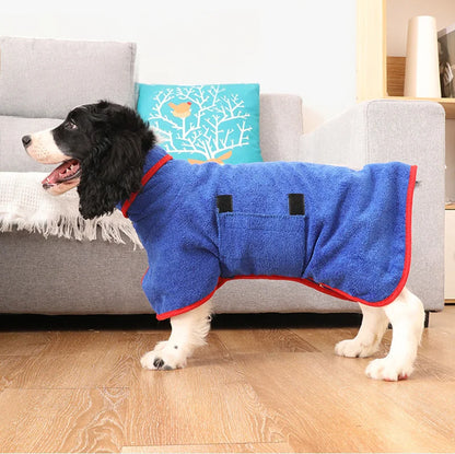Cozy Pet Robe for Dogs - Soft Quick-Dry Dog Bathrobe - Glamry