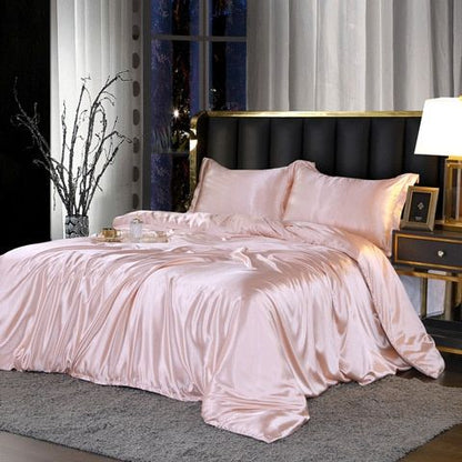 Soft 4-Piece Premium Silk Bed Set