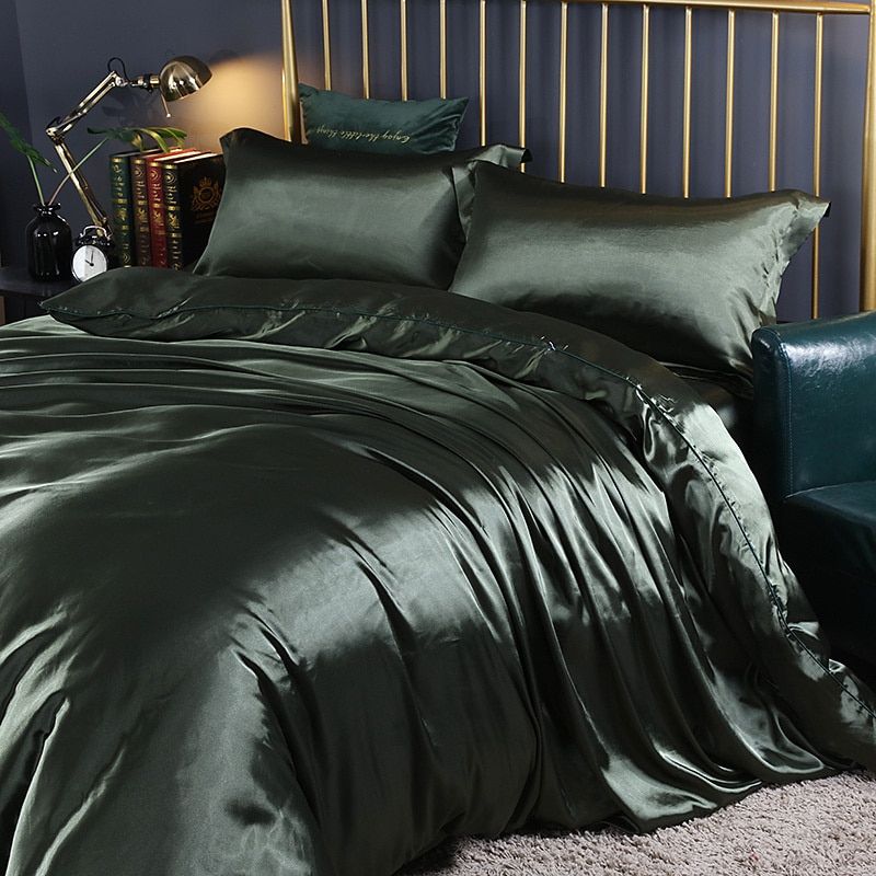 Soft Touch Satin Bedding Set with Cotton Finish