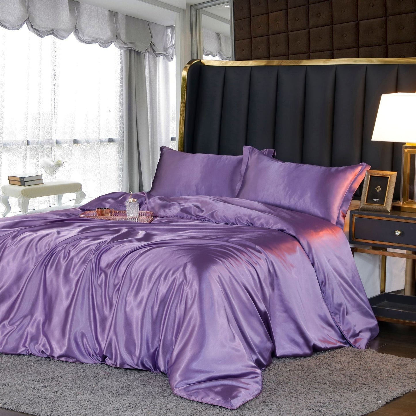 Soft 4-Piece Premium Silk Bed Set