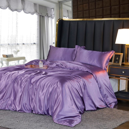 Soft 4-Piece Premium Silk Bed Set