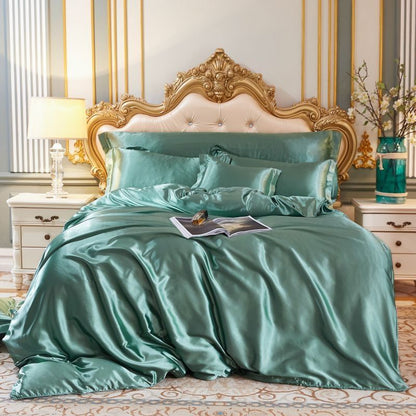 Soft 4-Piece Premium Silk Bed Set